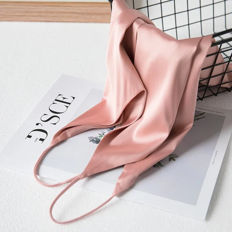 Top Crop Mujer Sexy – Halter Satinado Estilo Y2K